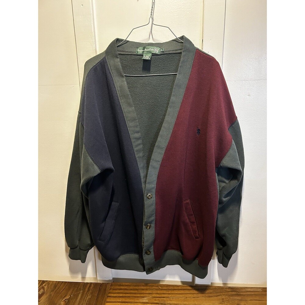 Knights Of Round Table Color Block Sweater Cardigan Varsity Sweater Men’s XL